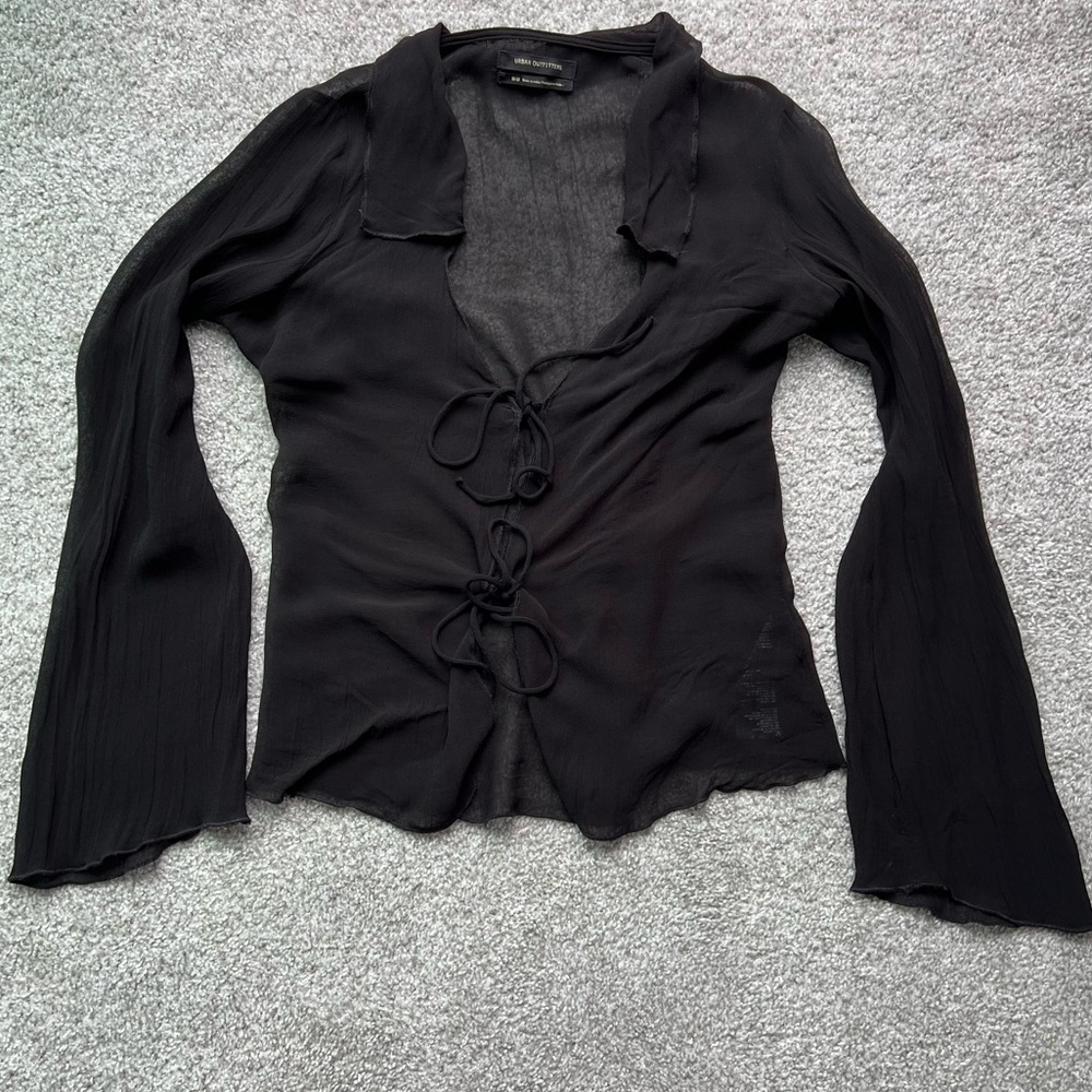urban outfitters sheer black top